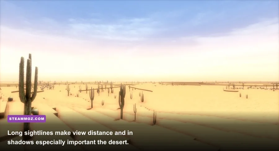 Gaia crossing the desert biome in After Us at 1440p