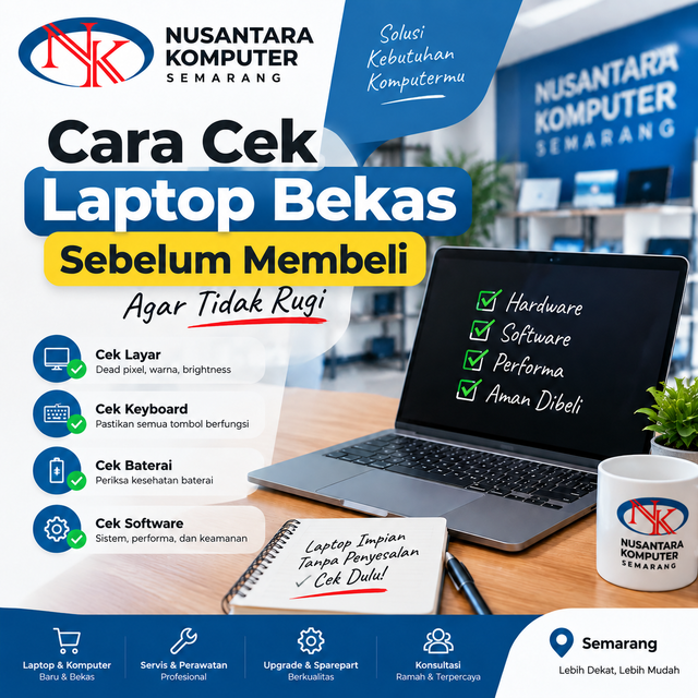 Cara Cek Laptop Bekas Sebelum Membeli Agar Tidak Rugi