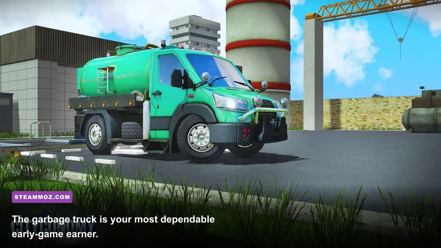 CITYCONOMY garbage collection vehicle working on an urban route