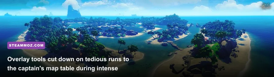 Interactive map tool displaying island riddles and chest locations for Sea of Thieves
