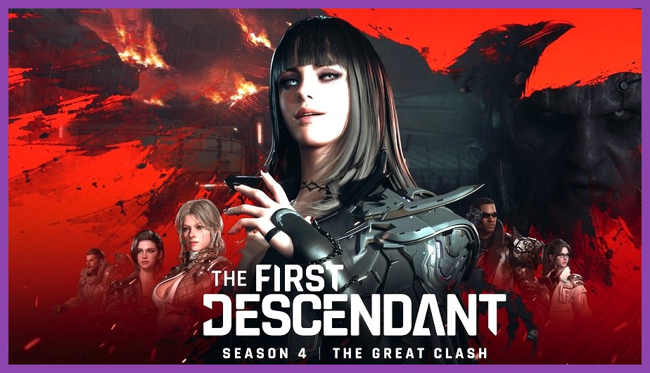 Season 4 concludes the massive storyline involving Karel and the Legion of Darkness The First Descendant Season 4 The Great Clash official cover art