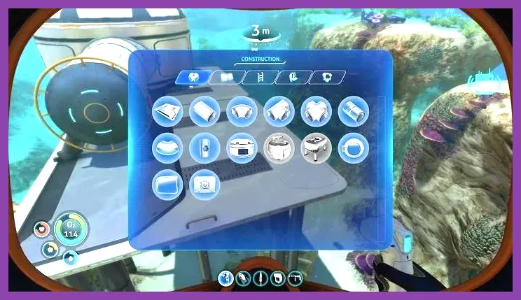 Subnautica 2 fabricator interface and crafting menu