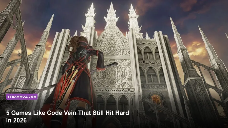Code Vein characters exploring the Cathedral of the Sacred Blood