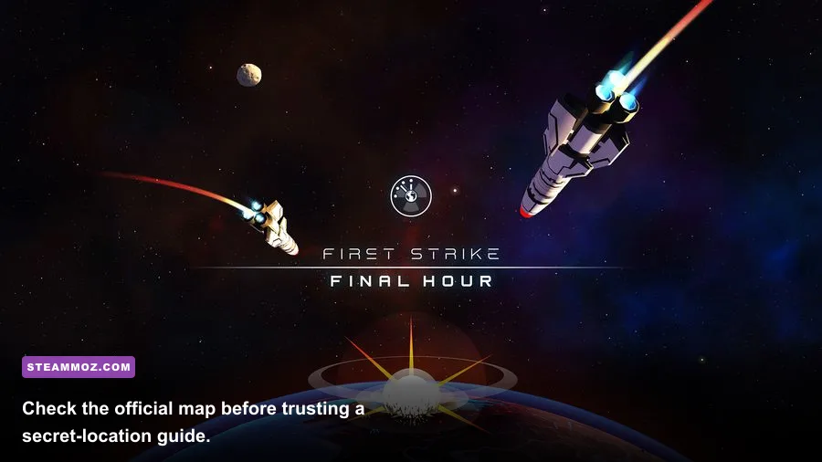 First Strike Final Hour map showing possible hidden locations and unexplored areas