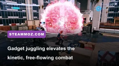 Peter Parker deploying web gadgets against inner demons in combat