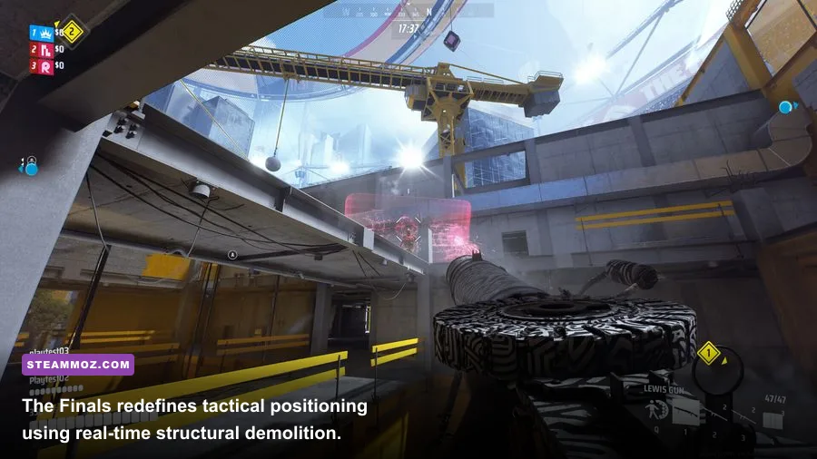 The Finals dynamic building destruction and cashout defense combat