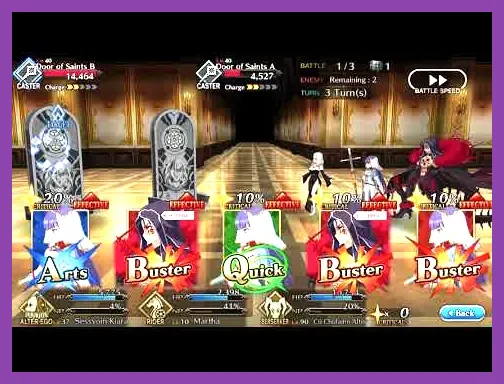 Chaldea Gate quest selection screen in Fate Grand Order