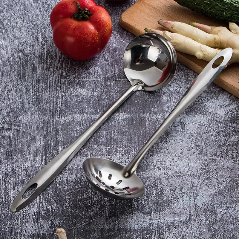 Centong Kuah Sayur Irus Sutil Lubang Stainless Steel Tebal - Gambar 3