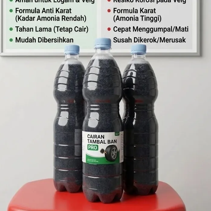 cairan ban tubles setara m-one isi ulang (Refill) murah tidak mudah encer & korosif. Isi 1500ml & 600ml