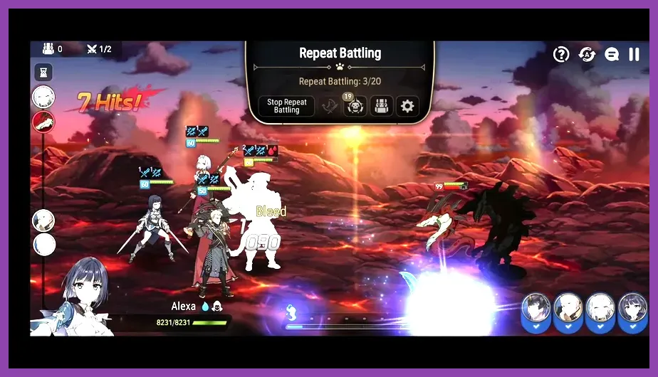 Epic Seven Wyvern 13 budget team composition featuring Sigret and Furious