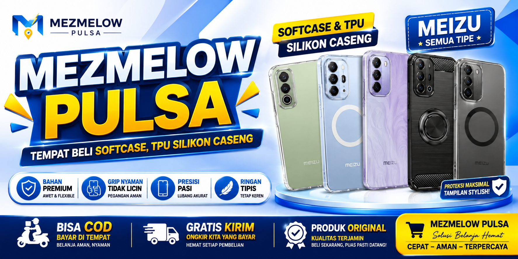 Mezmelow Pulsa: Tempat Beli Meizu M6 TPU Hitam, Jualan Casing COD Gratis Kirim di Jawa Tengah