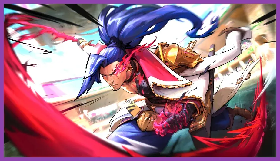 Yasuo character rendering in League of Legends Wild Rift