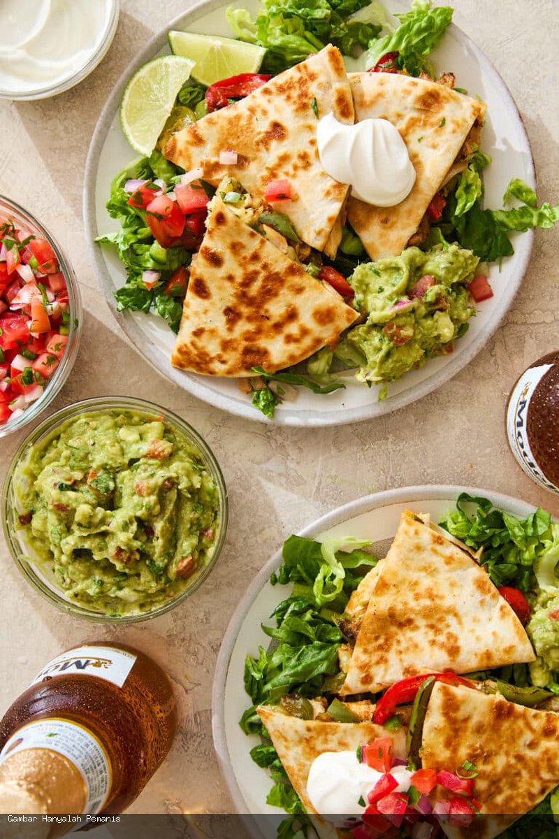 Quesadilla Ayam Fajita yang Lezat