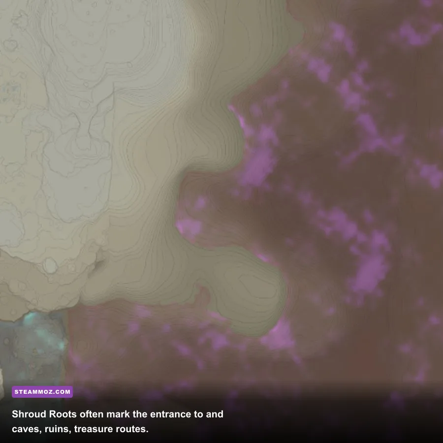 Enshrouded Shroud Root inside a hidden cave passage
