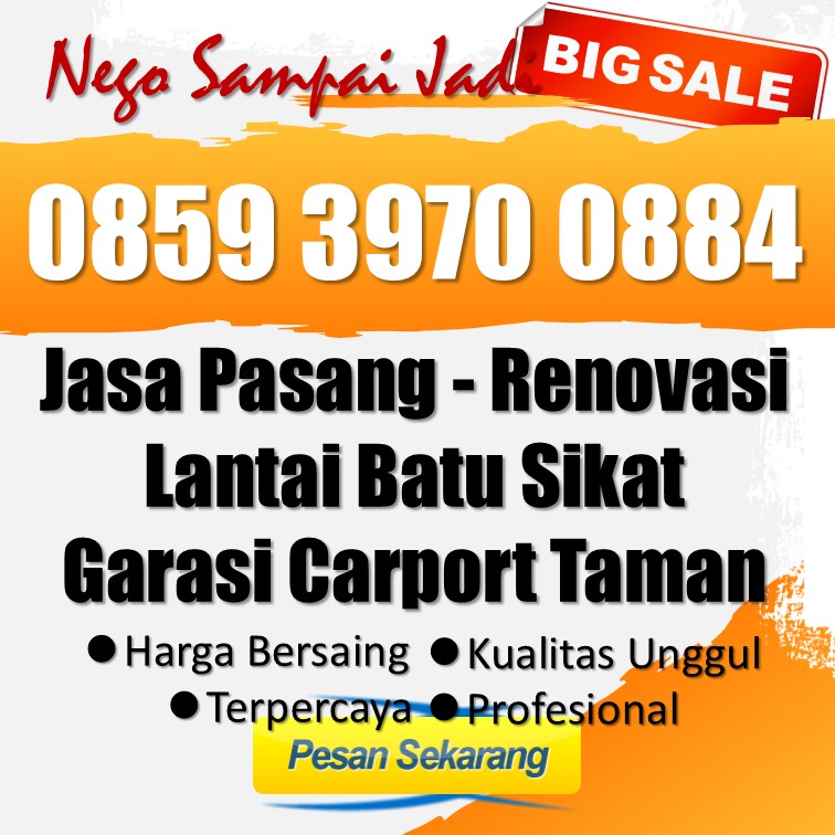 📞 WA 0859 3970 0884 - Fee Pembuatan Lantai Batu Sikat Untuk Taman Murah Sidorejo Salatiga