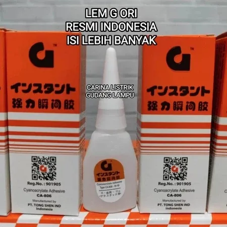 Lem Korea Tipe G Kuat & Kental, Serbaguna Rumah/Kantor, Cepat Kering, Tahan Air & Benturan, Bening Tanpa Jejak, Cocok untuk DIY.