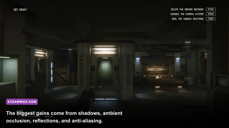 Alien Isolation PC graphics settings menu showing performance options