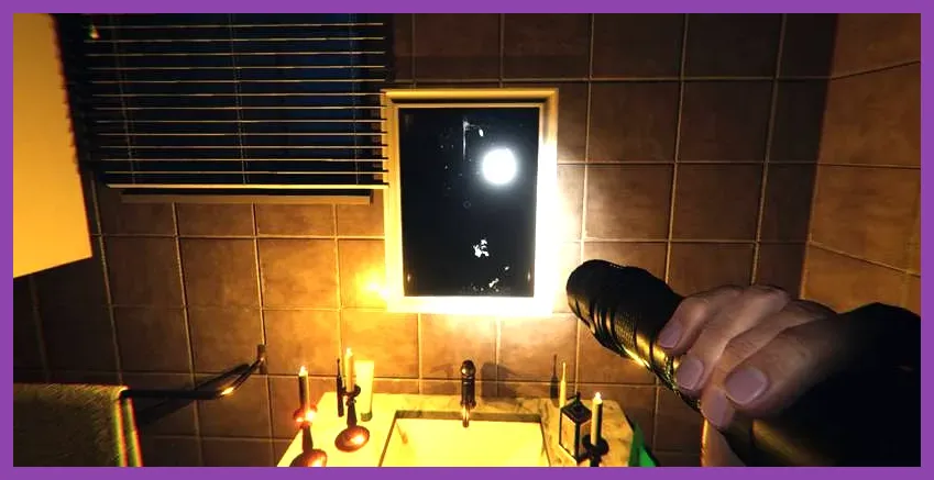 Flashlight beam illuminating a ghost event in Phasmophobia