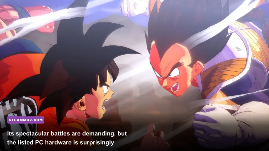 Goku and Vegeta fighting in Dragon Ball Z Kakarot PC gameplay