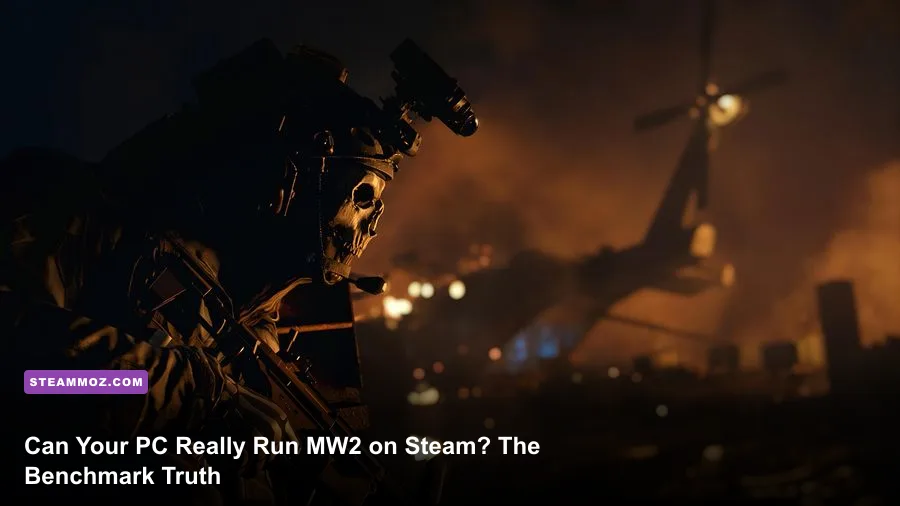 Modern Warfare 2 PC gameplay screenshot showing intense gunfight action