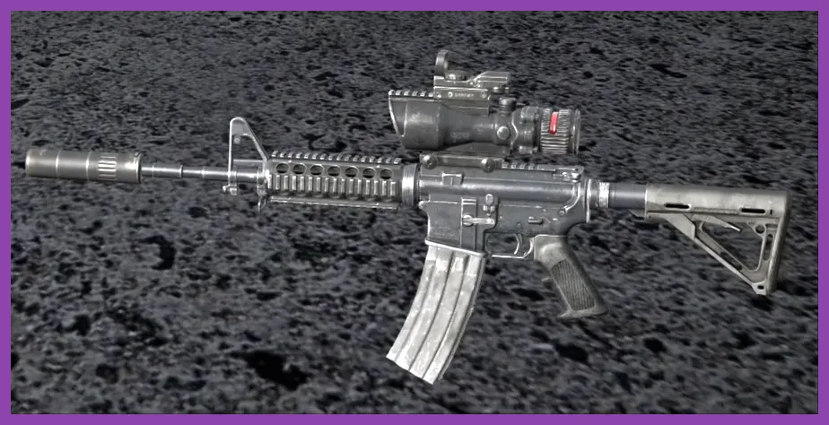 DayZ solo survival loadout featuring an M4A1, medical supplies, and utility gear