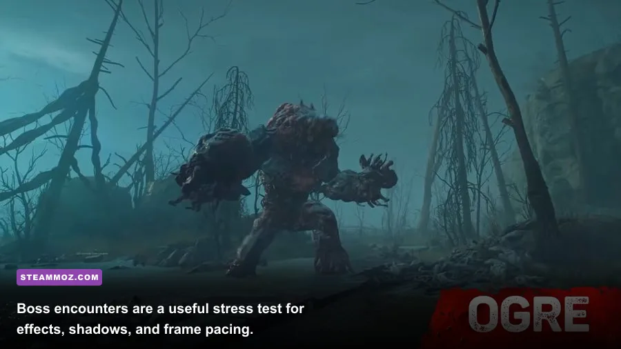Back 4 Blood survivors fighting an Ogre during a campaign mission