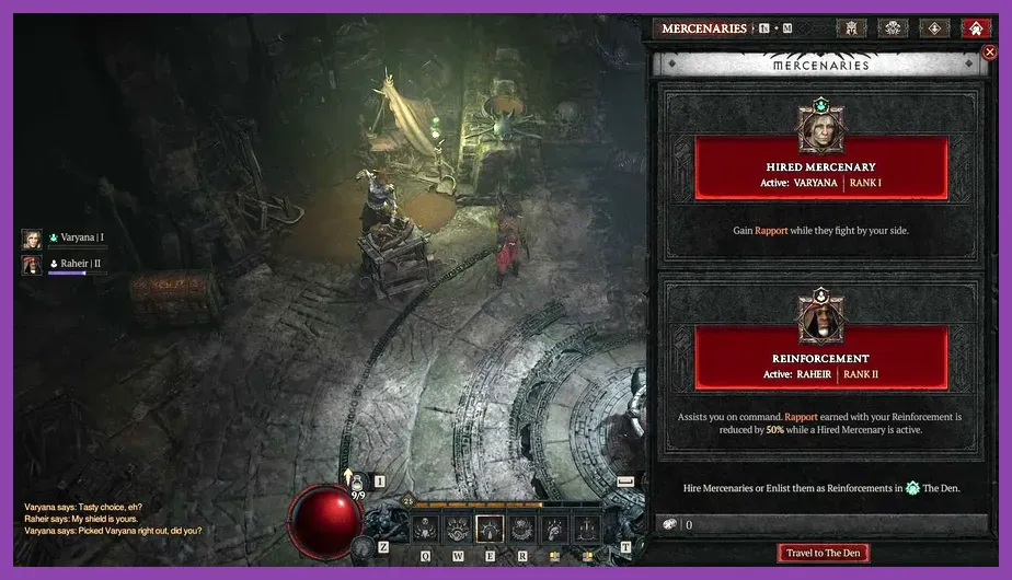 Mercenaries system in Diablo 4 Vessel of Hatred