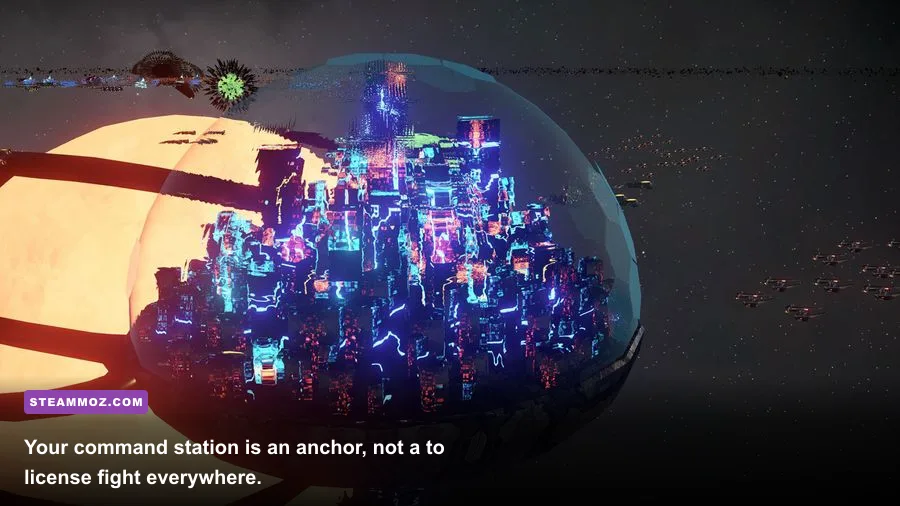 AI War 2 human command station protected by defensive ships