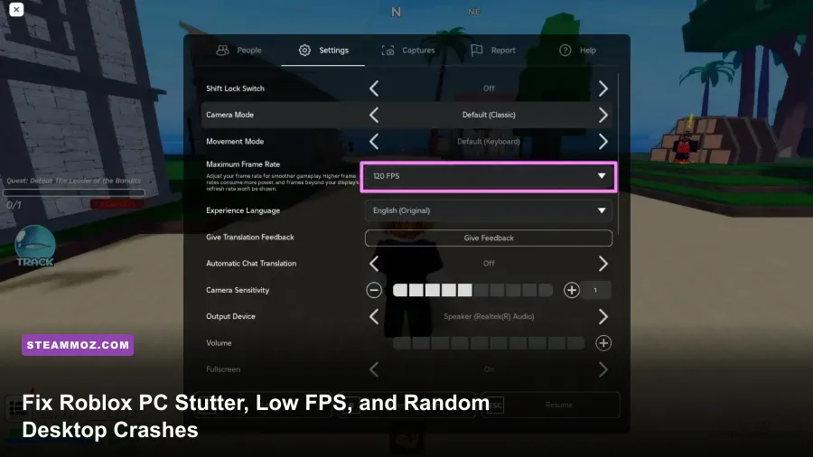 Roblox PC gameplay running smoothly with high framerates and optimal performance