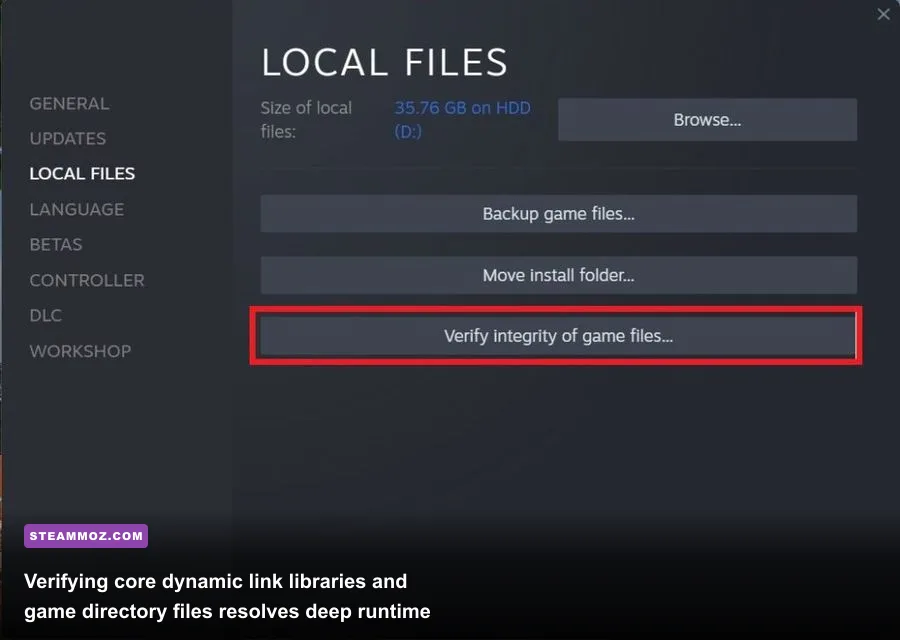 Windows File Explorer showing game directory files and DLL components for The Last of Us Part 1