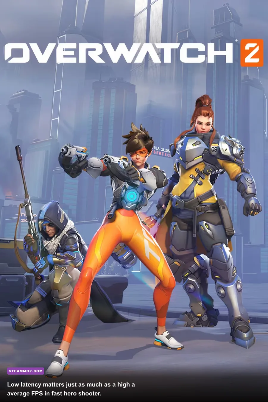 Tracer in Overwatch 2 PC gameplay with NVIDIA Reflex low latency settings