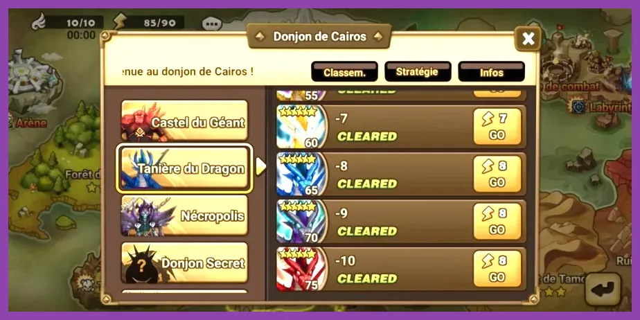 Farming Cairos Dungeon in Summoners War