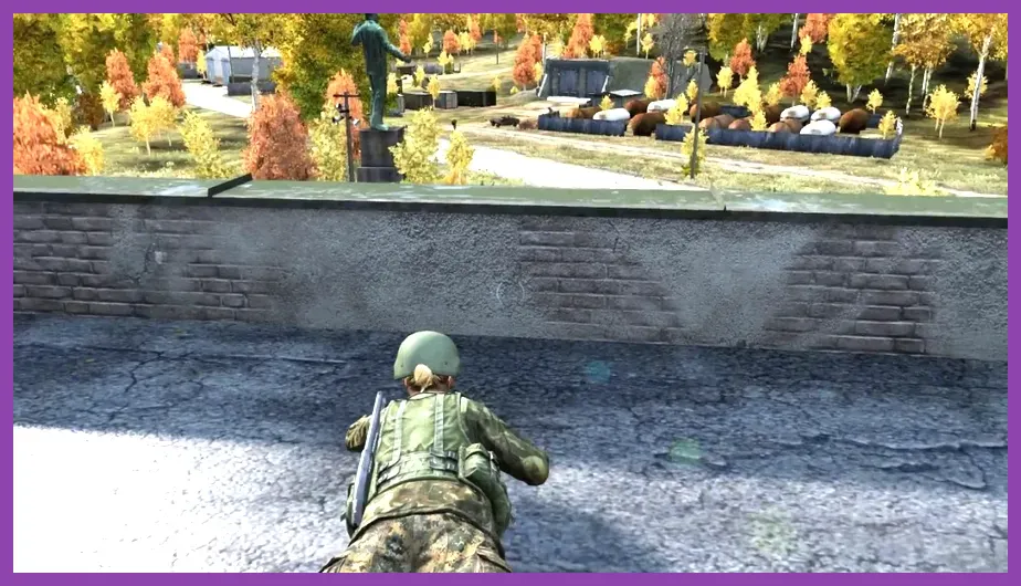 DayZ breach and clear tactics inside military barracks using automatic shotguns and rifles