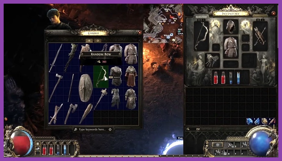 Gold currency pile dropping on the ground during action RPG combat in Path of Exile 2