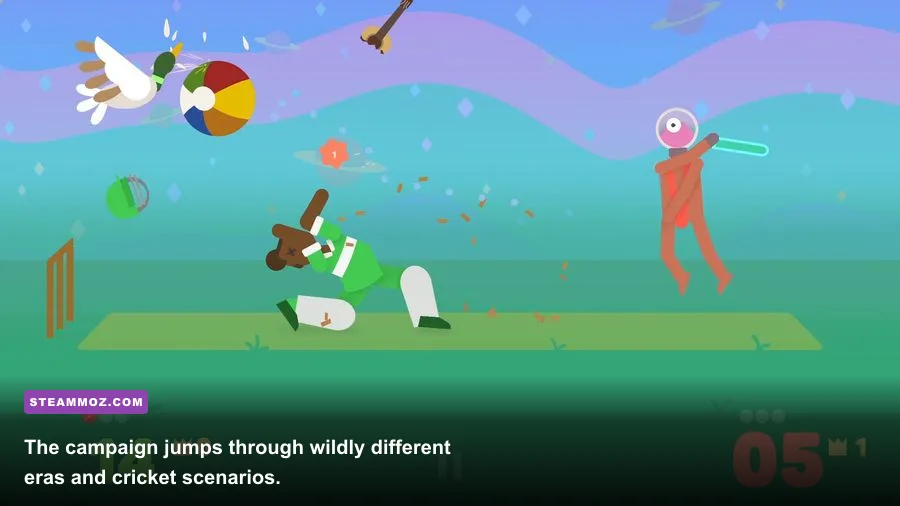 Cricket Through the Ages historical era gameplay from Free Lives