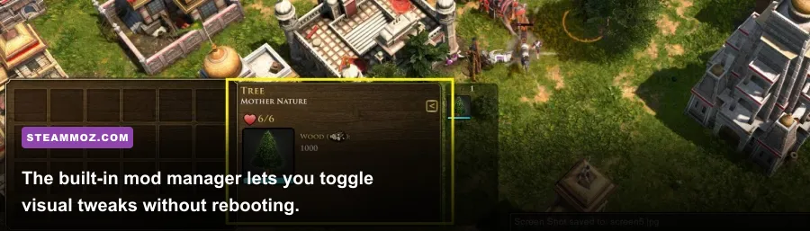 In-game mod directory and subscription manager in Age of Empires