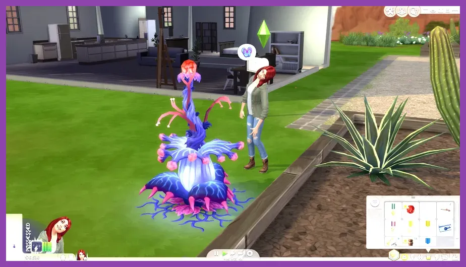 The defeated Mother Plant after completing The Sims 4 StrangerVille mystery