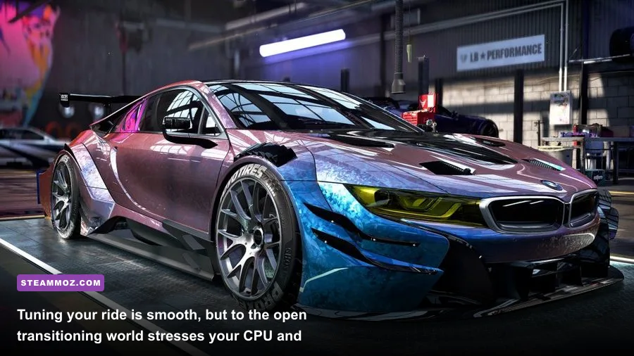 In-depth car customization inside the garage in Need for Speed PC