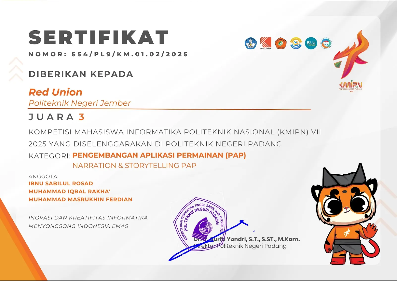 Juara 3 KMIPN VII