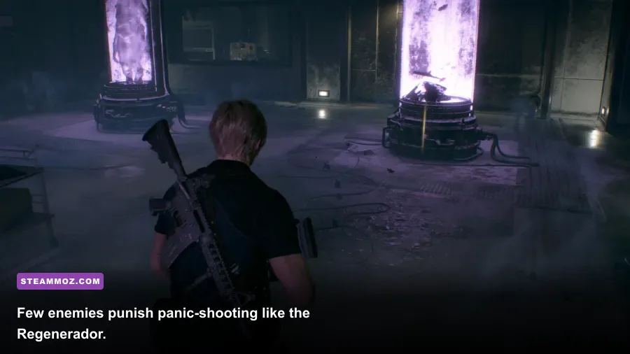 A Regenerador viewed through the infrared scope in Resident Evil 4 remake