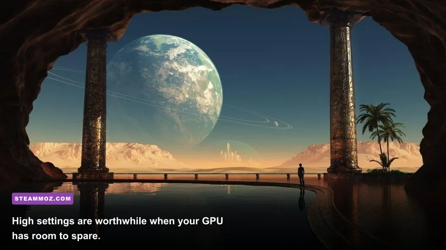 Dreamscape PC gameplay at high visual quality with cinematic lighting and detailed environments