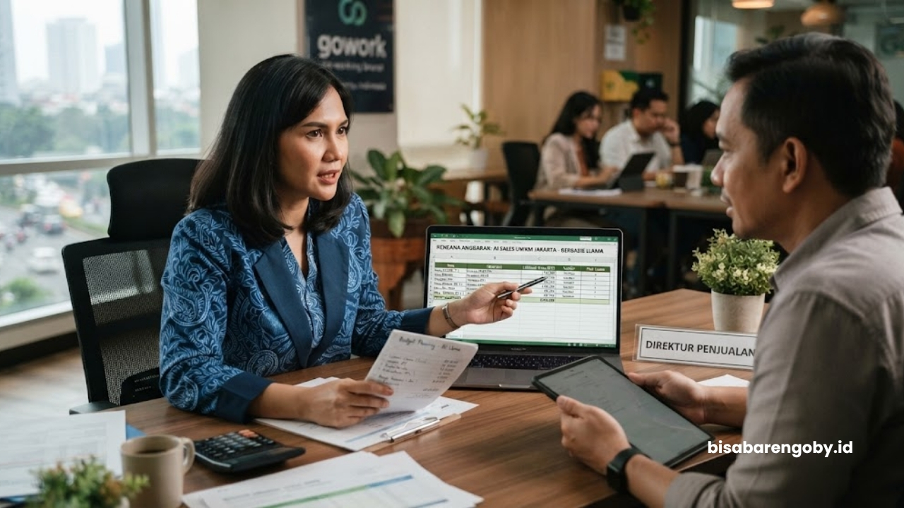 Direktur penjualan merencanakan anggaran untuk beli AI Sales untuk UMKM di Jakarta berbasis Llama