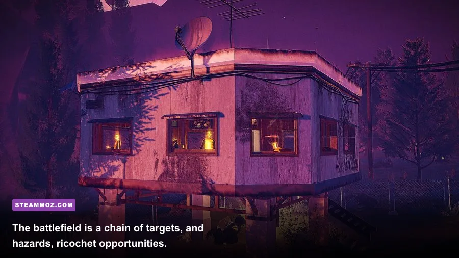 A cultist compound viewed from above in Children of the Sun