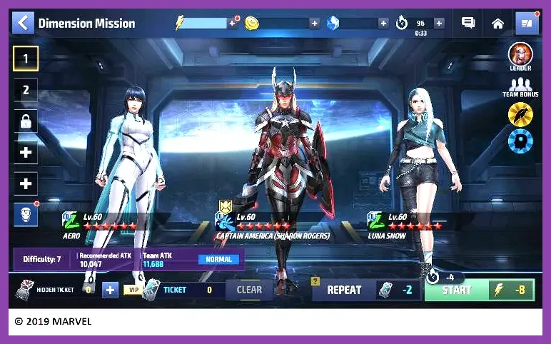 Marvel Future Fight Dimension Mission speedrun setup