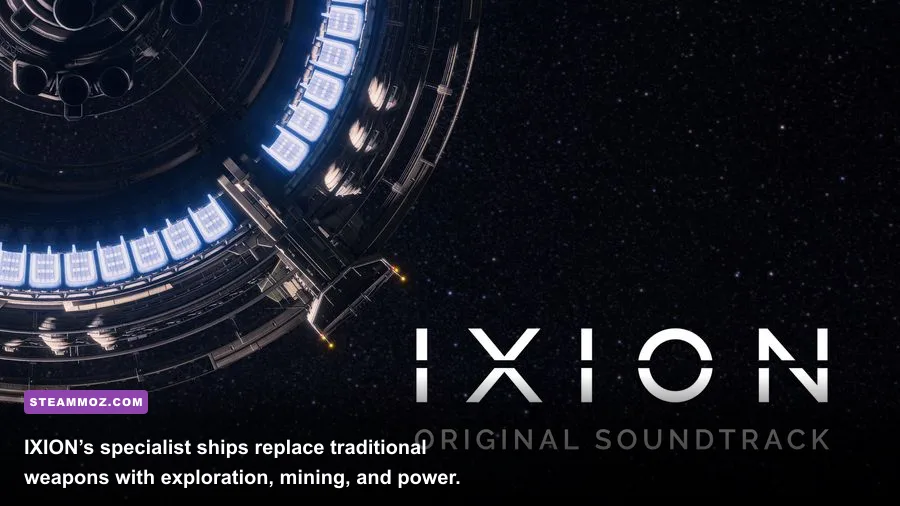 IXION science, mining, and cargo ships operating around the Tiqqun