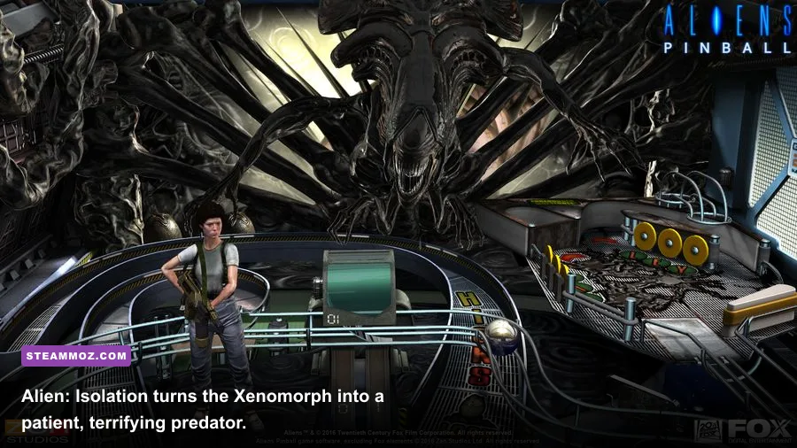 Amanda Ripley hiding from the Xenomorph inside Sevastopol station in Alien Isolation