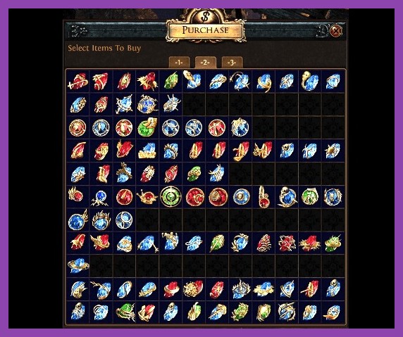 Path of Exile 2 item gear and skill socket UI