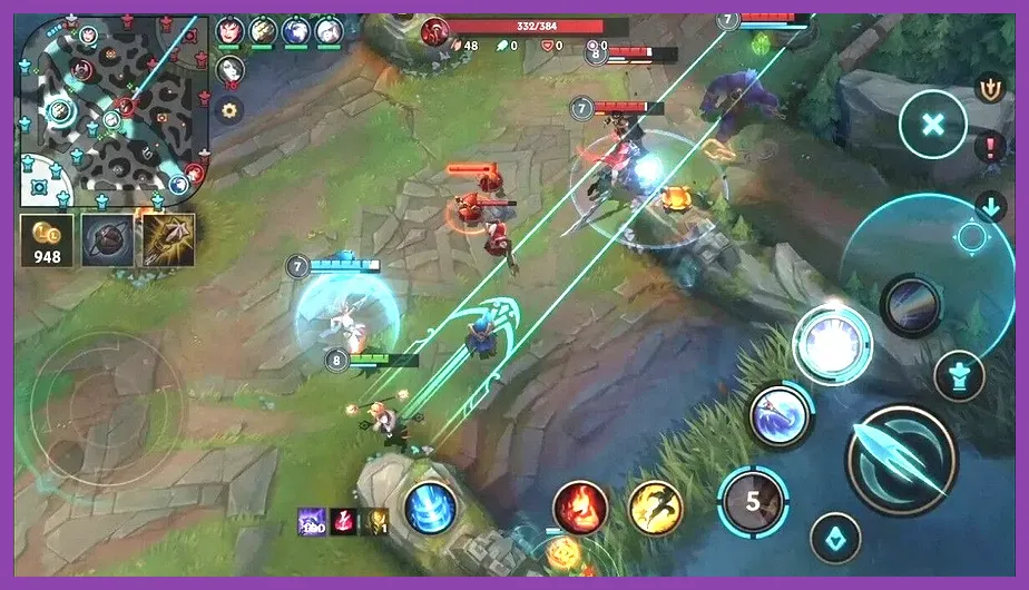 Intense team fight gameplay in Wild Rift