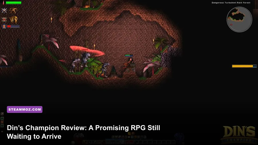 Din’s Champion action RPG combat scene in a procedurally generated dungeon