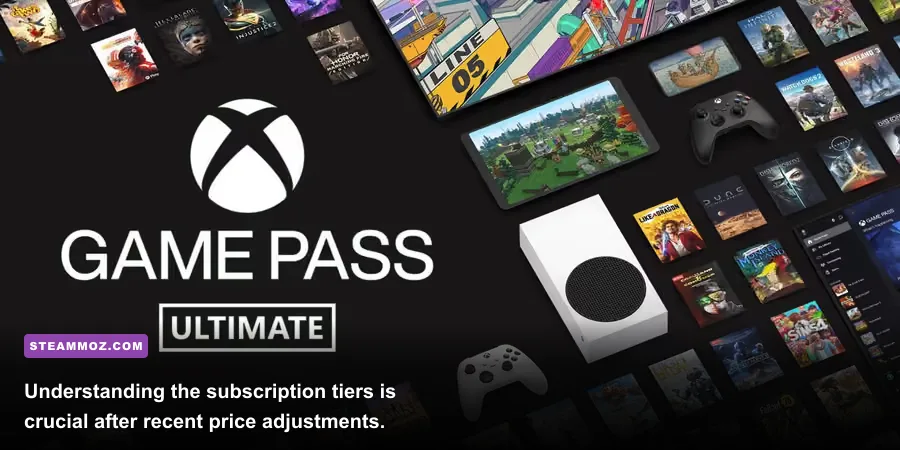 Xbox Game Pass Ultimate branding displayed on a modern gaming monitor